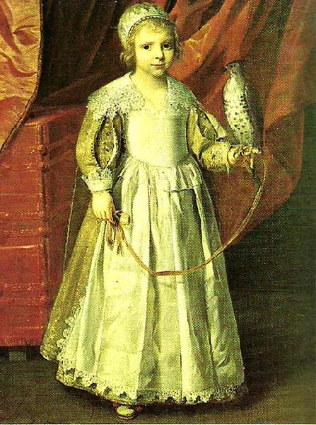 Philippe de Champaigne little girl with falcon Sweden oil painting art